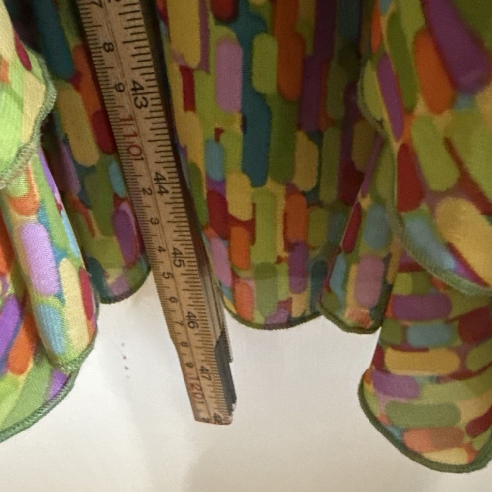 Signature by Robbie Bee Sleeveless Midi Dress 18 Multi Color Ruffle Excellent - Picture 12 of 16